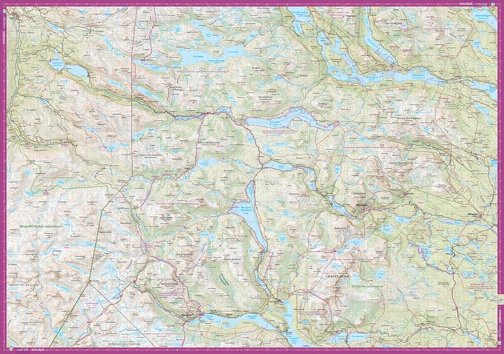 Calazo förlag Kittelfjäll & Borgafjäll 1:100 000 Hiking map Calazo förlag
