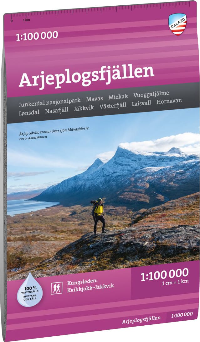 Calazo förlag Arjeplogsfjällen 1:100 000 NoColour Calazo förlag