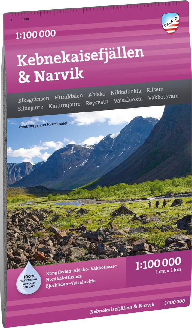 Calazo förlag Kebnekaisefjällen & Narvik 1:100 000 NoColour Calazo förlag