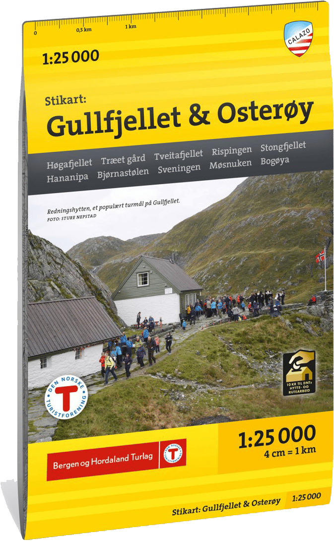 Calazo förlag Gullfjellet & Osterøy 1:25 000 Trail map Calazo förlag