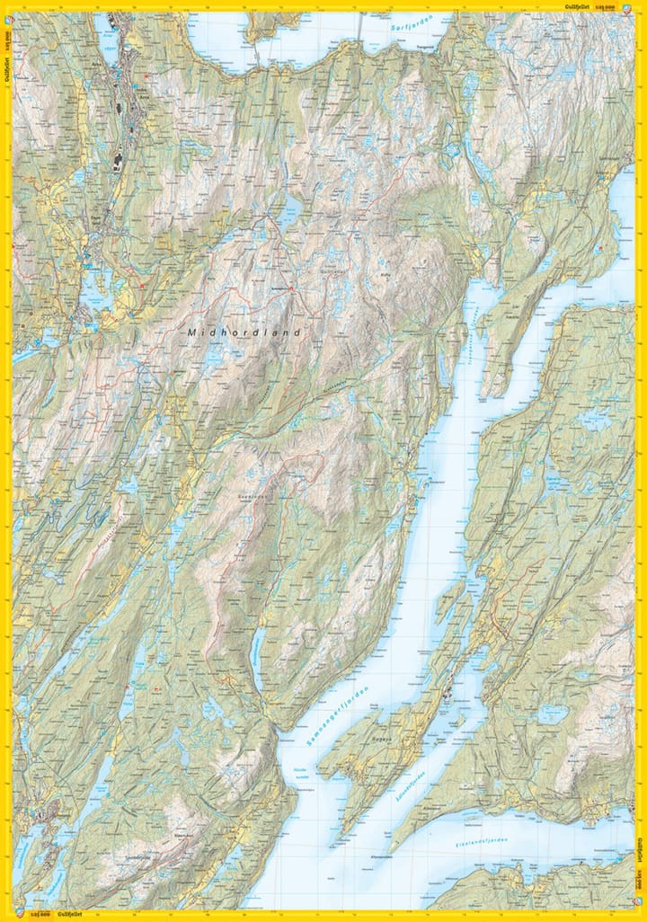 Calazo förlag Gullfjellet & Osterøy 1:25 000 Trail map Calazo förlag