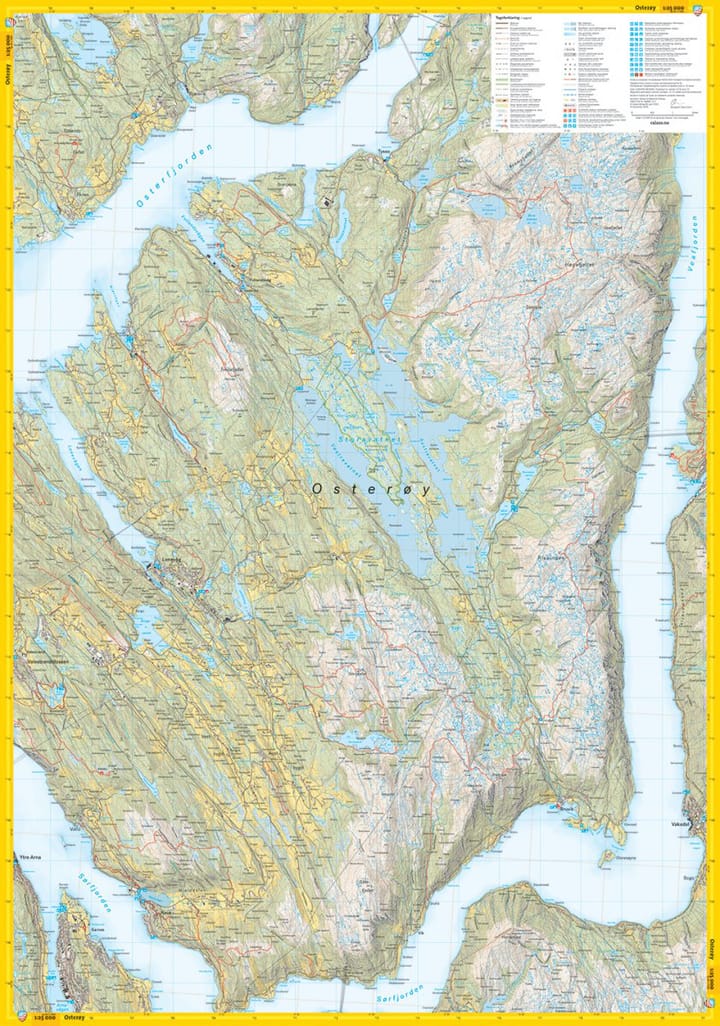 Calazo förlag Gullfjellet & Osterøy 1:25 000 Trail map Calazo förlag