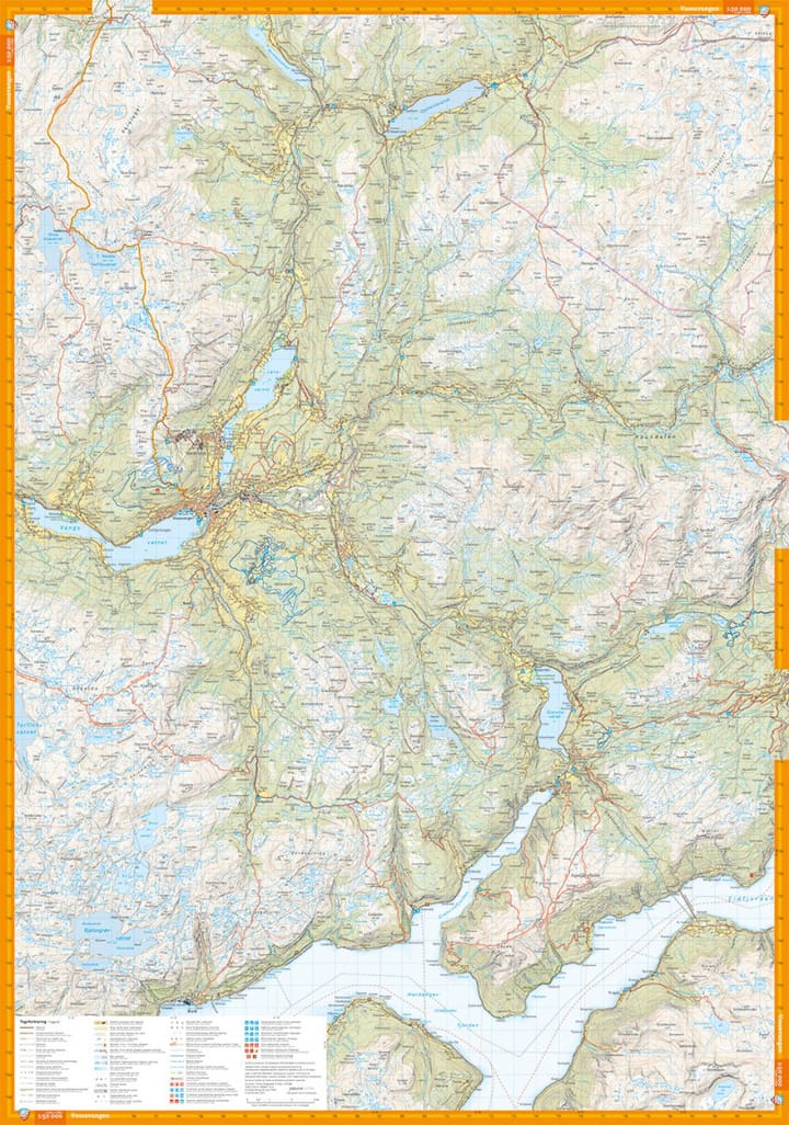 Calazo förlag Bergsdalen & Voss 1:50 000 Hiking map Calazo förlag