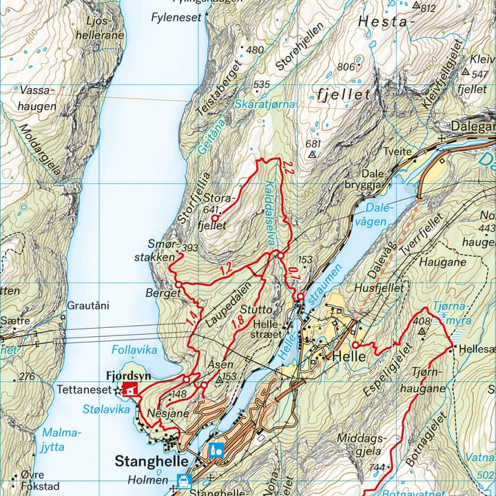 Calazo förlag Bergsdalen & Voss 1:50 000 Hiking map Calazo förlag