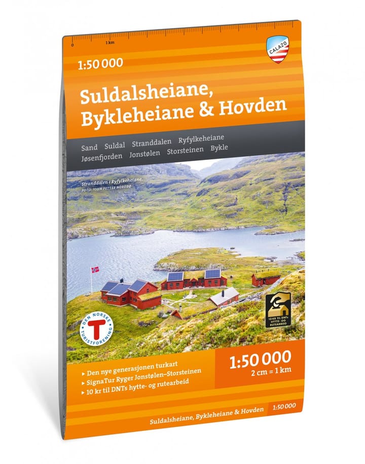 Calazo förlag Suldalsheiane Bykleheiane & Hovden 1:50 000 Hiking map Calazo förlag