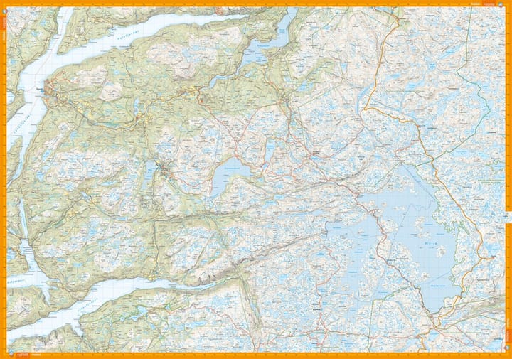 Calazo förlag Suldalsheiane Bykleheiane & Hovden 1:50 000 Hiking map Calazo förlag