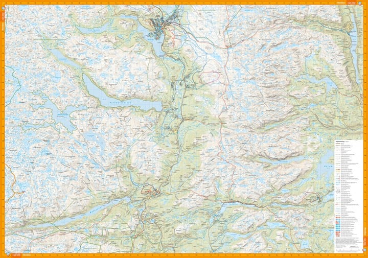 Calazo förlag Suldalsheiane Bykleheiane & Hovden 1:50 000 Hiking map Calazo förlag