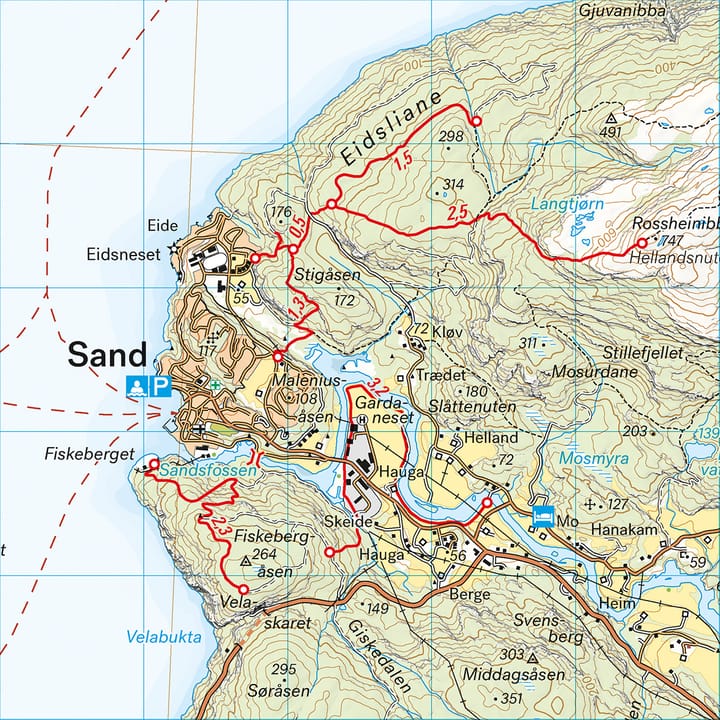 Calazo förlag Suldalsheiane Bykleheiane & Hovden 1:50 000 Hiking map Calazo förlag