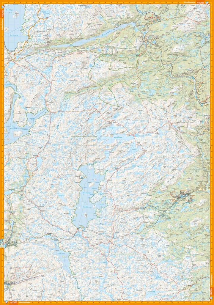 Calazo förlag Lyseheiane, Sirdalsheiane & Setesdal Vesthei Nord 1:50 000 Hiking map Calazo förlag