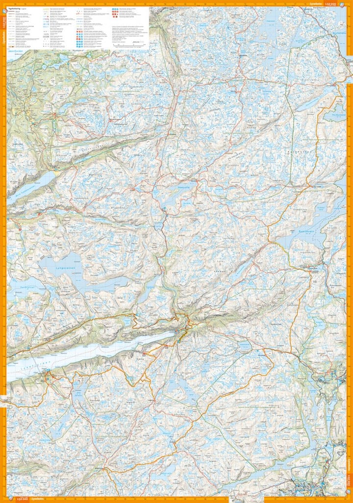Calazo förlag Lyseheiane, Sirdalsheiane & Setesdal Vesthei Nord 1:50 000 Hiking map Calazo förlag