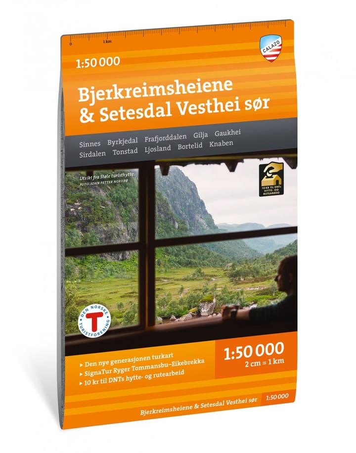 Calazo förlag Bjerkreimsheiene & Setesdal Vesthei Sør 1:50 000 Hiking map Calazo förlag