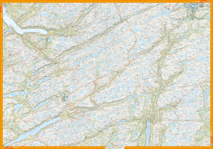 Calazo förlag Bjerkreimsheiene & Setesdal Vesthei Sør 1:50 000 Hiking map Calazo förlag