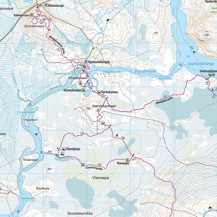 Calazo förlag Rovaniemi: Napapiiri & Ounasvaara 1:25 000 Topographic map Calazo förlag