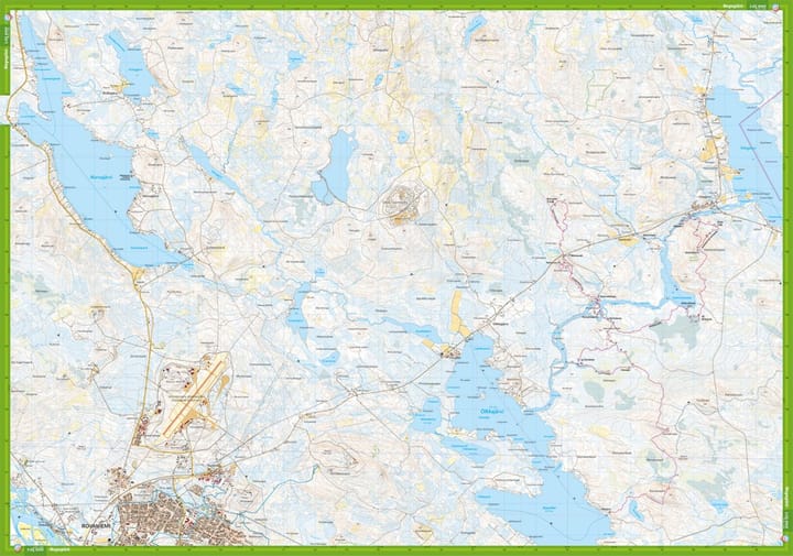 Calazo förlag Rovaniemi: Napapiiri & Ounasvaara 1:25 000 Topographic map Calazo förlag