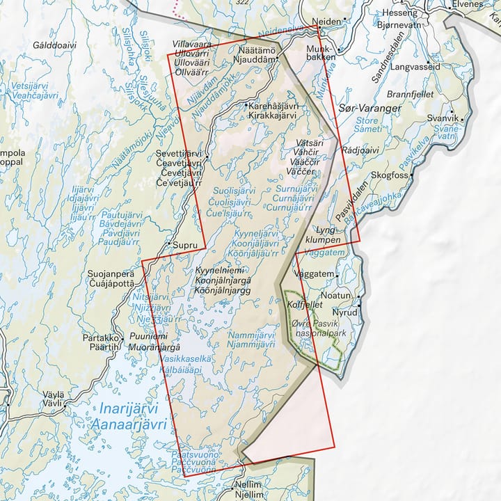 Calazo förlag Vätsäri & Kessi 1:50 000 Hiking map Calazo förlag