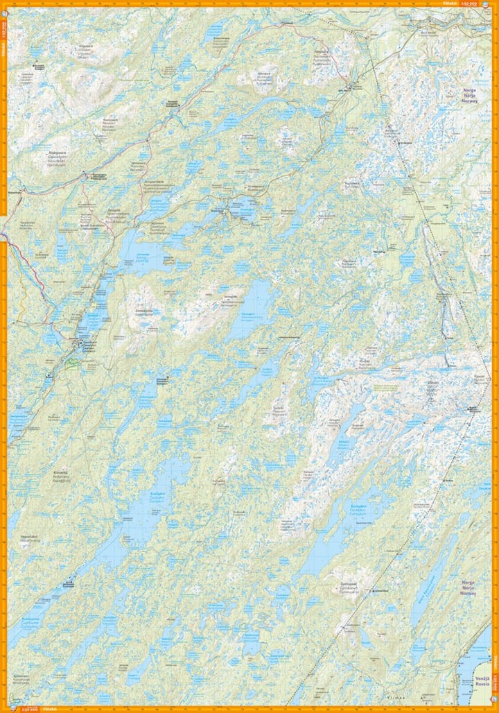 Calazo förlag Vätsäri & Kessi 1:50 000 Hiking map Calazo förlag