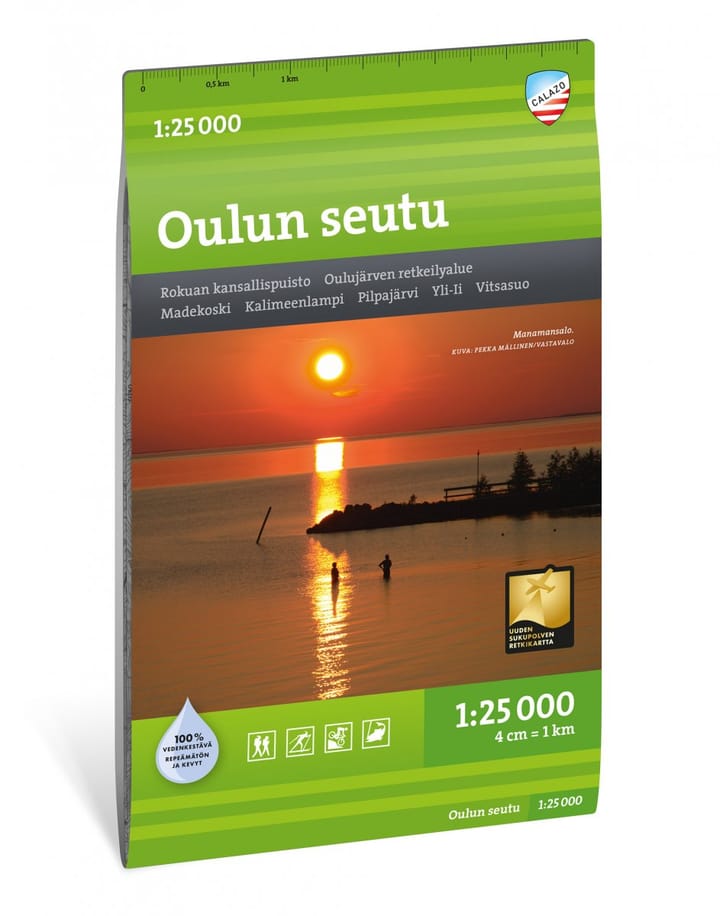 Calazo förlag Oulun Seutu 1:25 000 Topographic map Calazo förlag