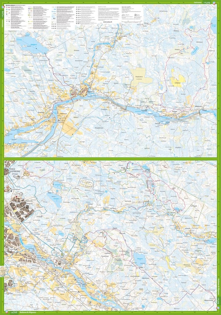 Calazo förlag Oulun Seutu 1:25 000 Topographic map Calazo förlag