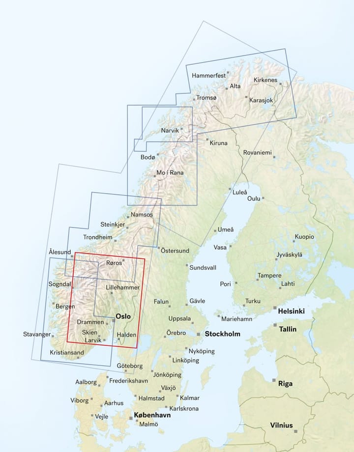 Calazo förlag Østlandet 1:350 000 Road map Calazo förlag