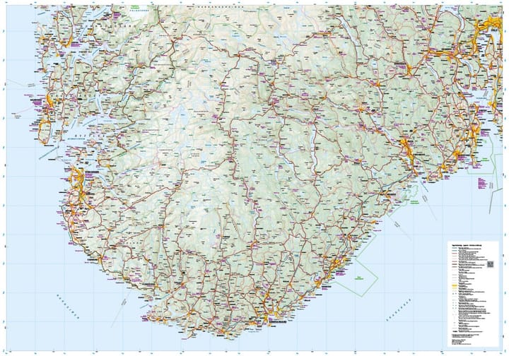 Calazo förlag Sør- Og Vestlandet 1:350 000 Road map Calazo förlag