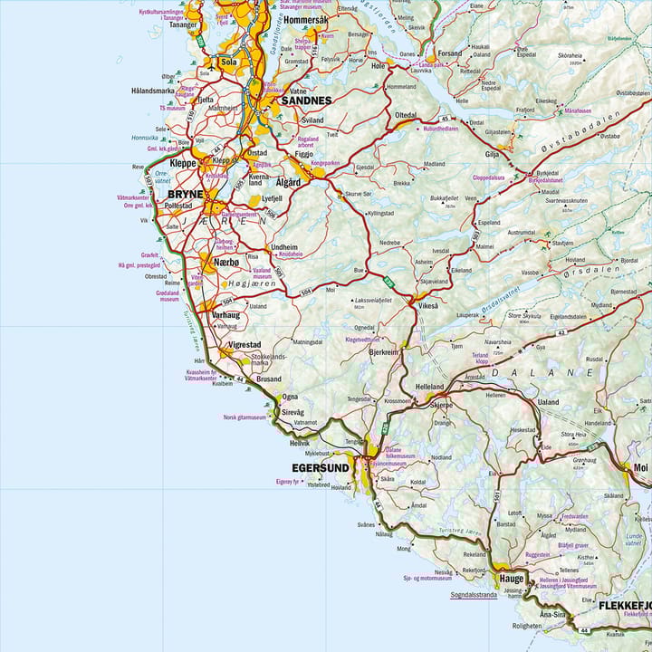 Calazo förlag Sør- Og Vestlandet 1:350 000 Road map Calazo förlag