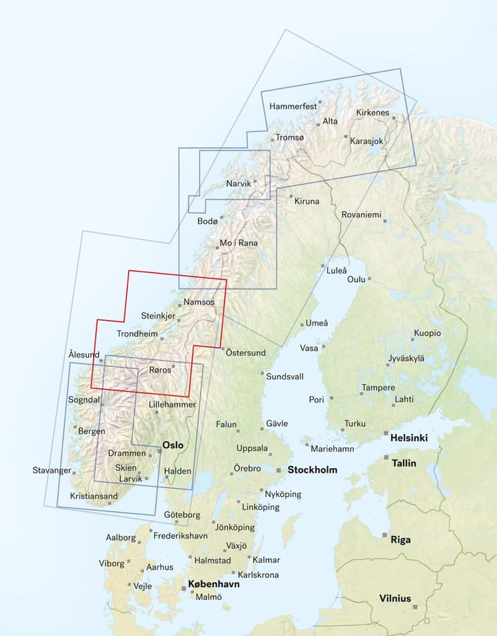 Calazo förlag Midt-Norge 1:350 000 Road map Calazo förlag
