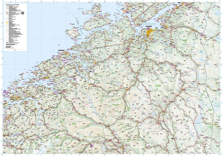 Calazo förlag Midt-Norge 1:350 000 Road map Calazo förlag