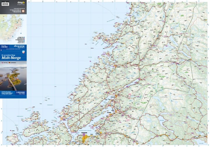 Calazo förlag Midt-Norge 1:350 000 Road map Calazo förlag