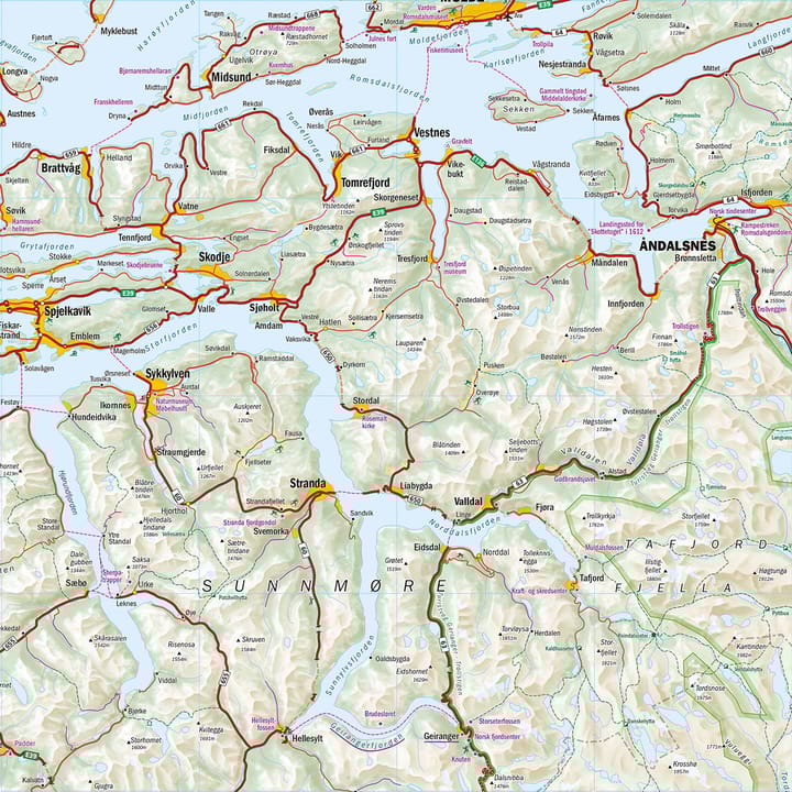 Calazo förlag Midt-Norge 1:350 000 Road map Calazo förlag