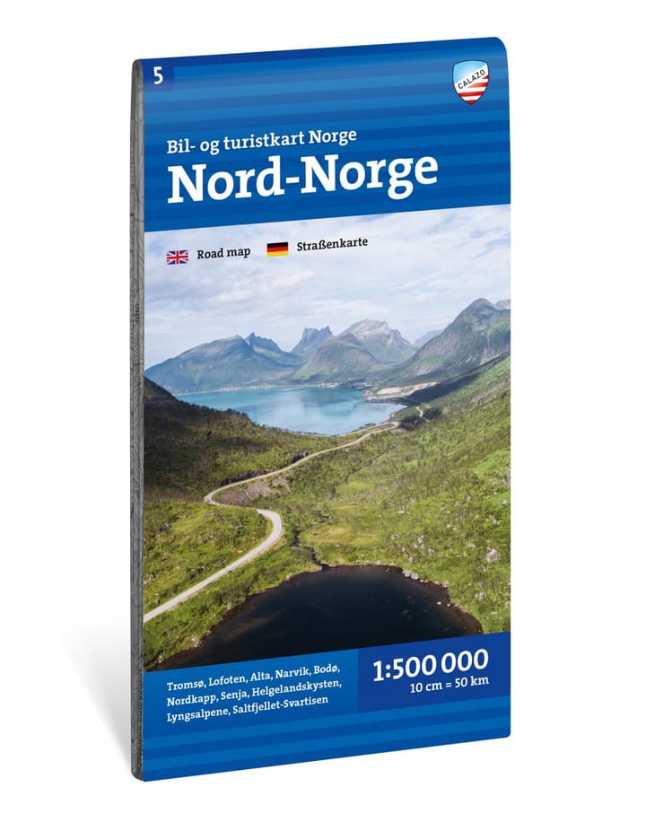 Calazo förlag Nord-Norge 1:500 000 Road map Calazo förlag