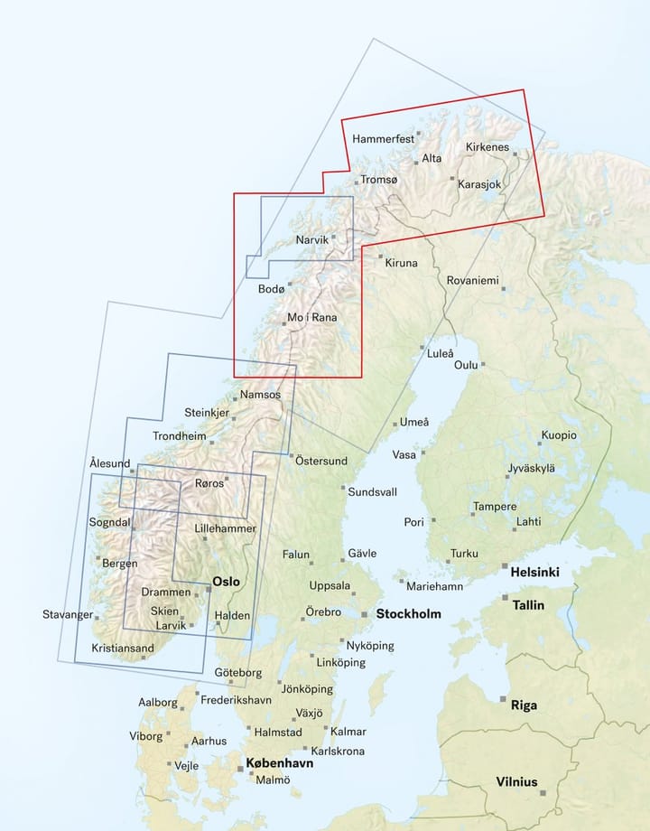 Calazo förlag Nord-Norge 1:500 000 Road map Calazo förlag