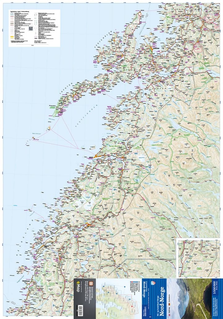 Calazo förlag Nord-Norge 1:500 000 Road map Calazo förlag
