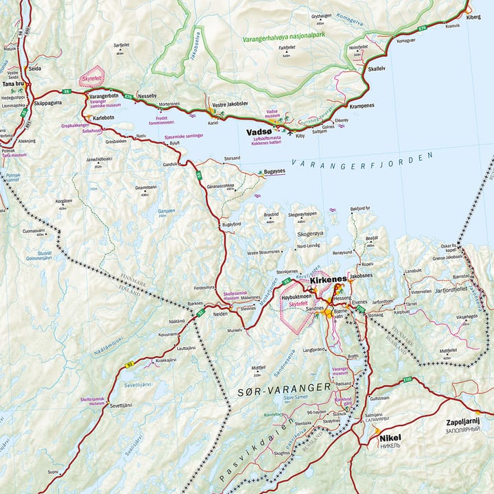 Calazo förlag Nord-Norge 1:500 000 Road map Calazo förlag