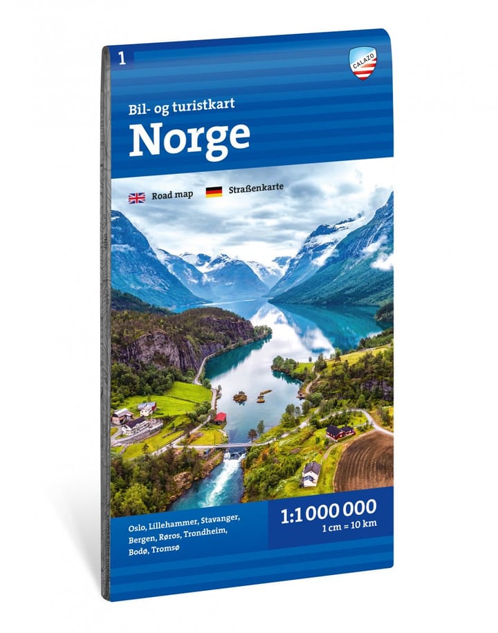 Calazo förlag Norge 1:1 Milj Road map Calazo förlag