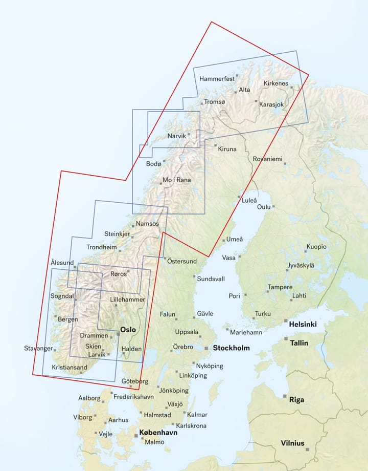 Calazo förlag Norge 1:1 Milj Road map Calazo förlag