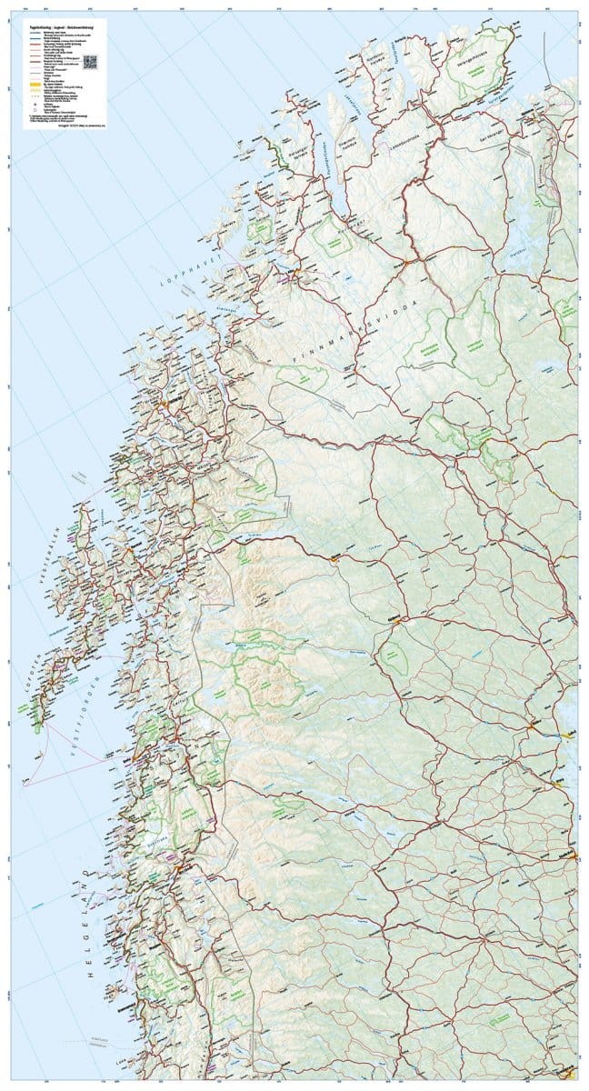 Calazo förlag Norge 1:1 Milj Road map Calazo förlag