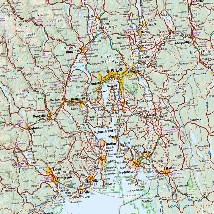 Calazo förlag Norge 1:1 Milj Road map Calazo förlag