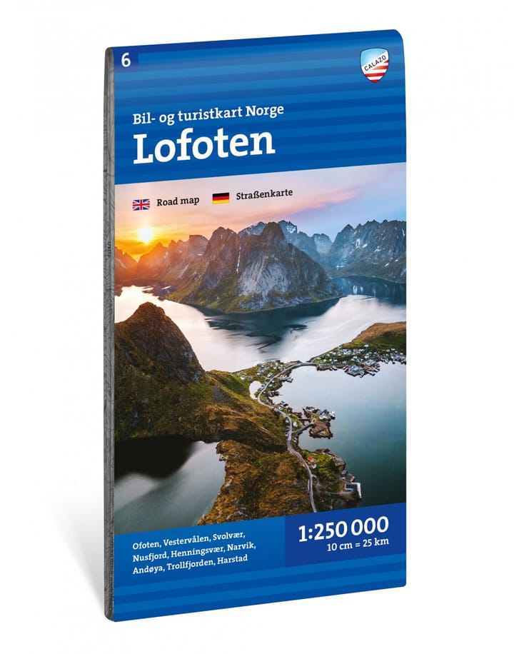 Calazo förlag Lofoten 1:250 000 Road map Calazo förlag