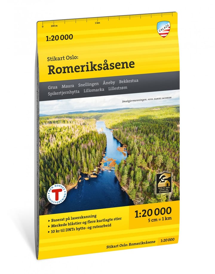 Calazo förlag Oslo: Romeriksåsene 1:20 000 Trail map Calazo förlag