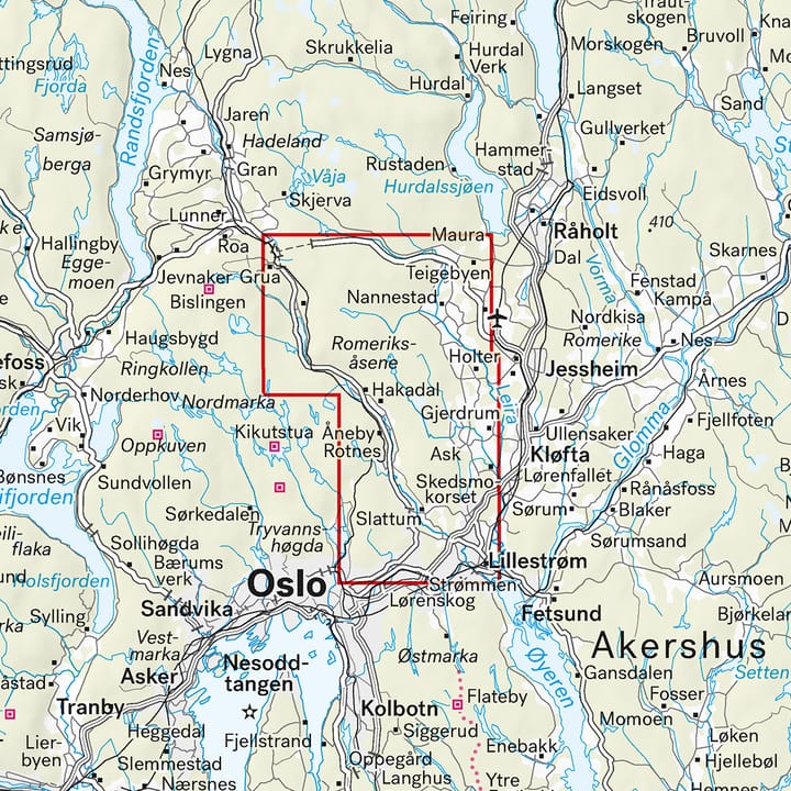 Calazo förlag Oslo: Romeriksåsene 1:20 000 Trail map Calazo förlag