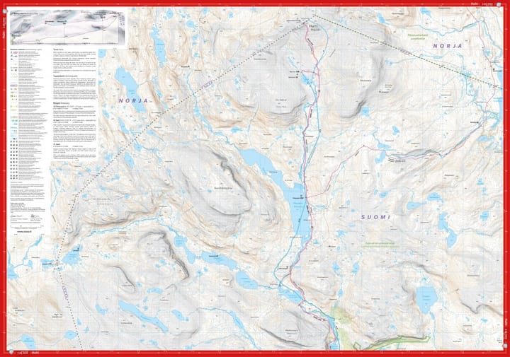 Calazo förlag Haltin Reitti 1:25 000 Alpine map Calazo förlag