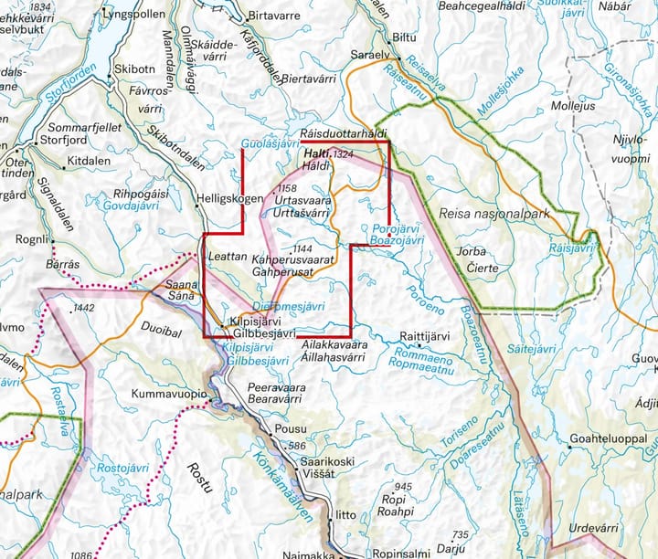 Calazo förlag Haltin Reitti 1:25 000 Alpine map Calazo förlag