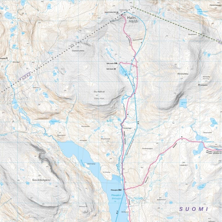 Calazo förlag Haltin Reitti 1:25 000 Alpine map Calazo förlag