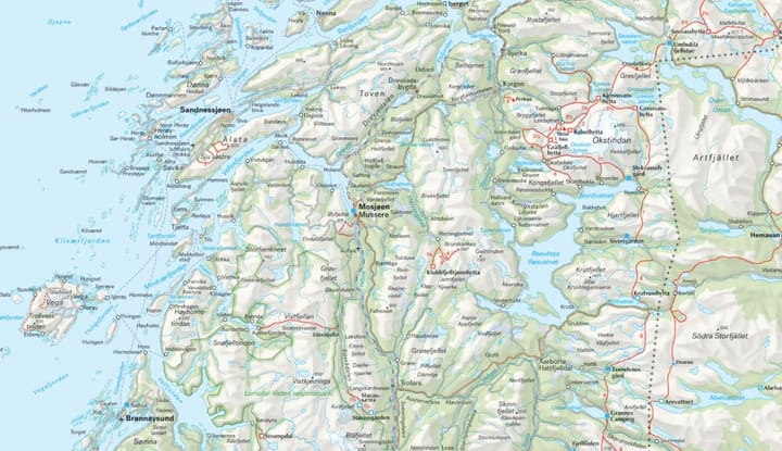 Calazo förlag Nord-Norge 1:500 000 Overview map Calazo förlag