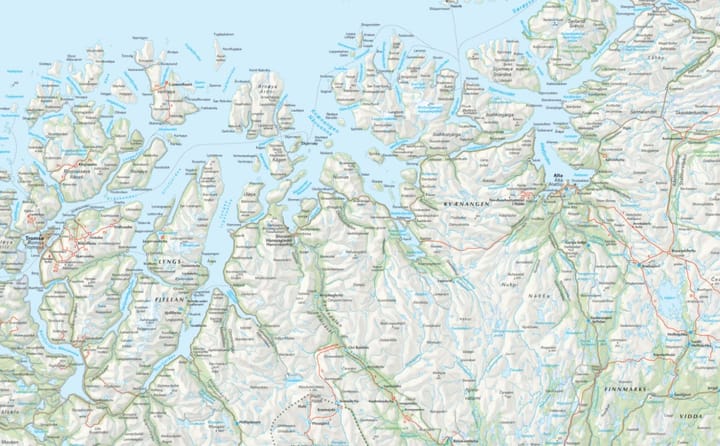 Calazo förlag Nord-Norge 1:500 000 Overview map Calazo förlag
