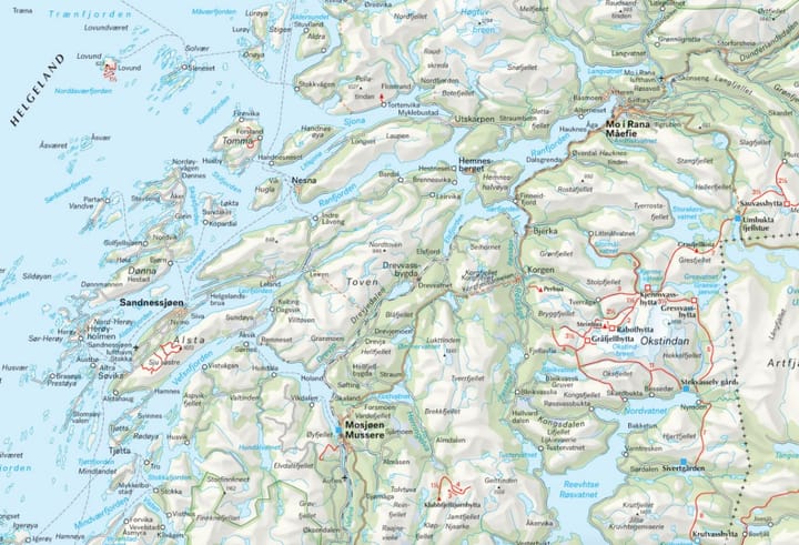 Calazo förlag DNT Overview map Midt-Norge Calazo förlag