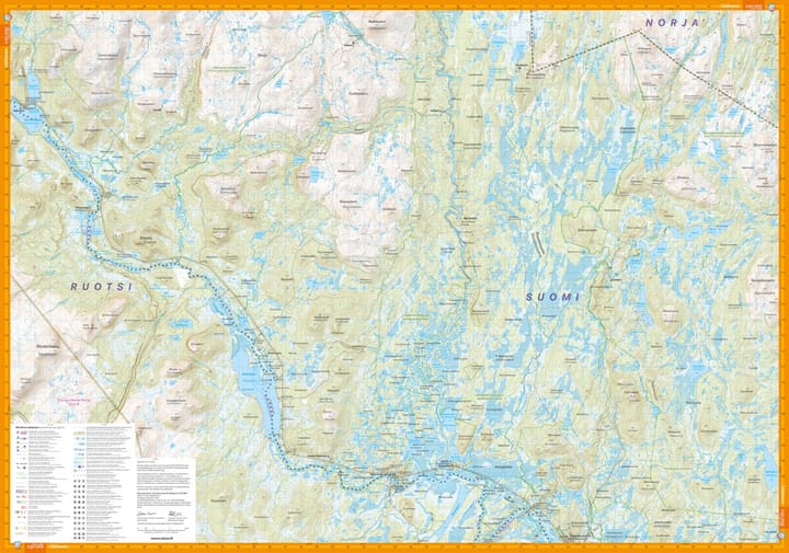 Calazo förlag Kaaresuvanto, Tarvantovaara & Lätäseno 1:50 000 Hiking map Calazo förlag