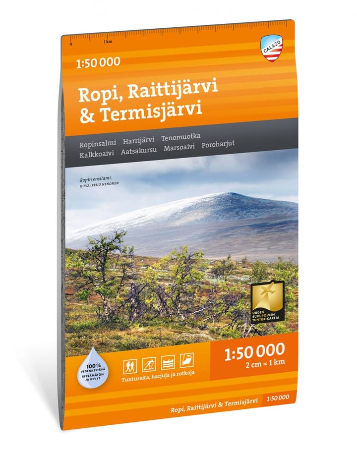 Calazo förlag Ropi, Raittijärvi & Termisjärvi 1:50 000 Hiking map Calazo förlag