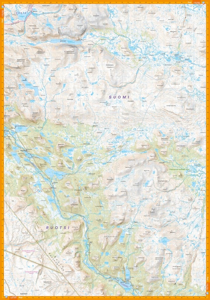 Calazo förlag Ropi, Raittijärvi & Termisjärvi 1:50 000 Hiking map Calazo förlag