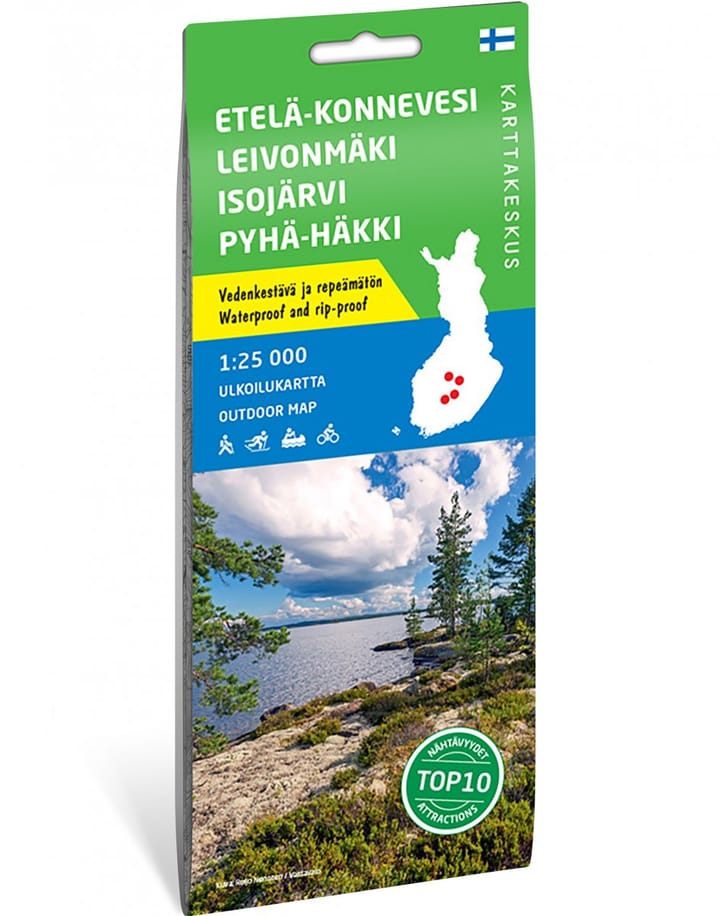 Calazo förlag Etelä-Konnevesi, Leivonmäki, Isojärvi & Pyhä-Häkki 1:25 000 Topographic map Calazo förlag